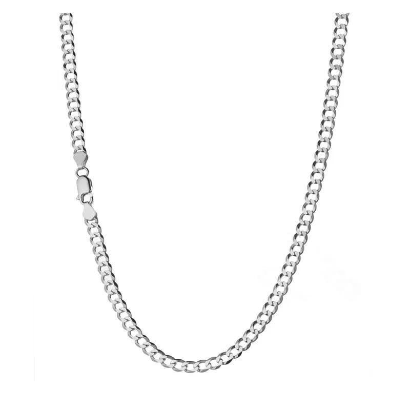 Cadena Grumet 4mm Chapada Plata 925 65cm-0