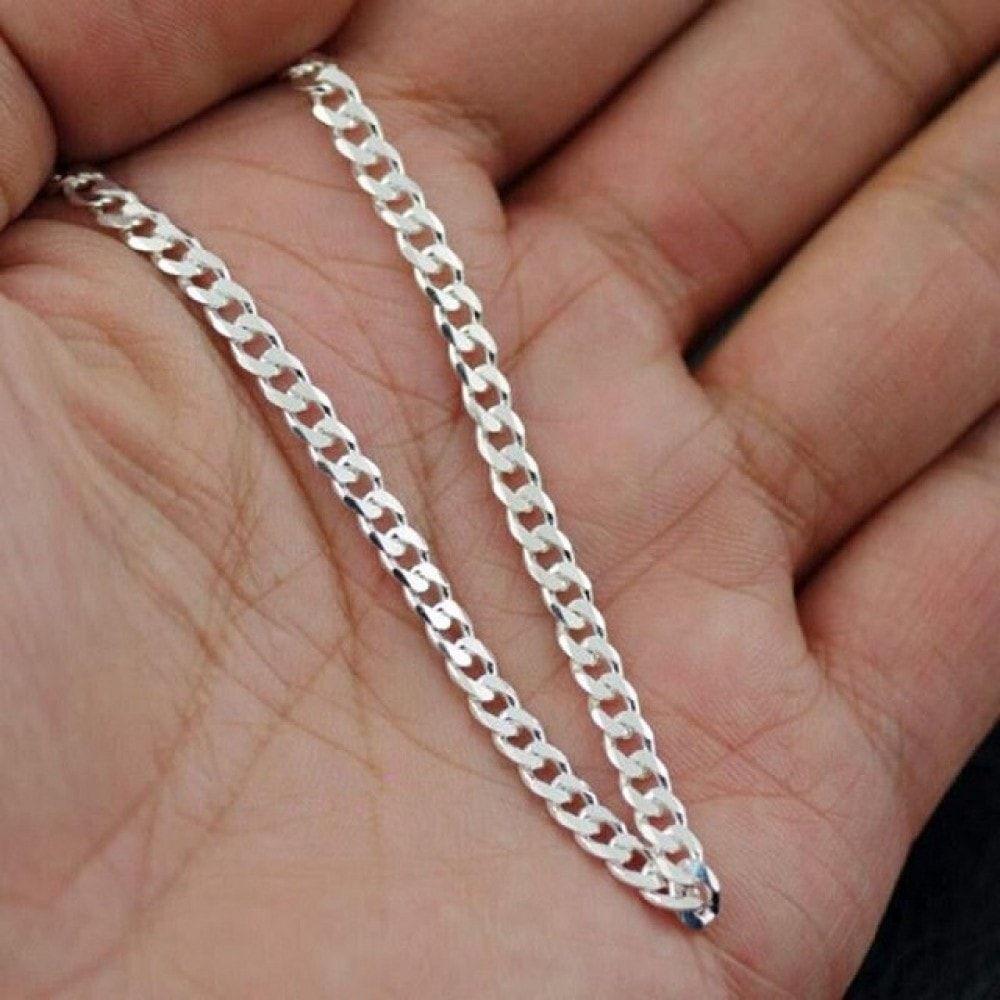 Cadena Grumet 4mm Chapada Plata 925 65cm-2