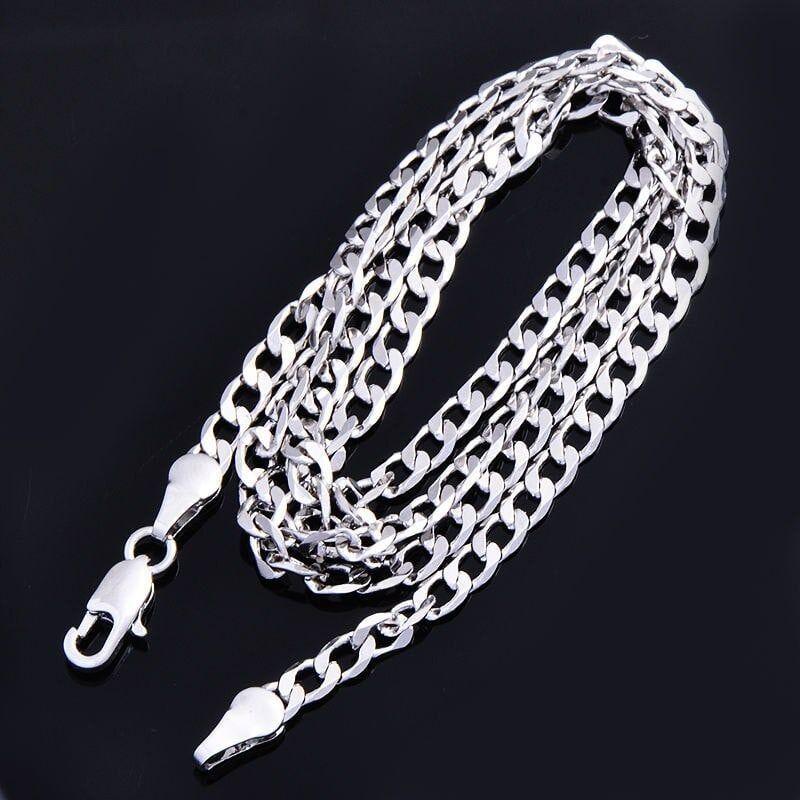 Cadena Grumet 4mm Chapada Plata 925 65cm-5