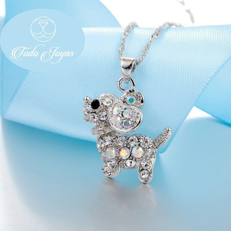 Conjunto Perrito Brillante Plateado-4