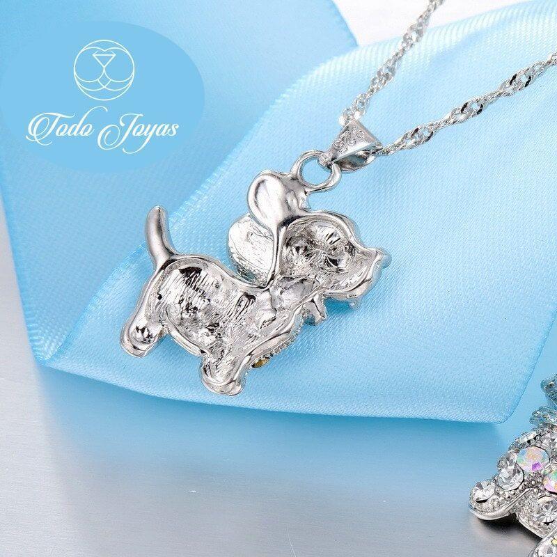 Conjunto Perrito Brillante Plateado-5