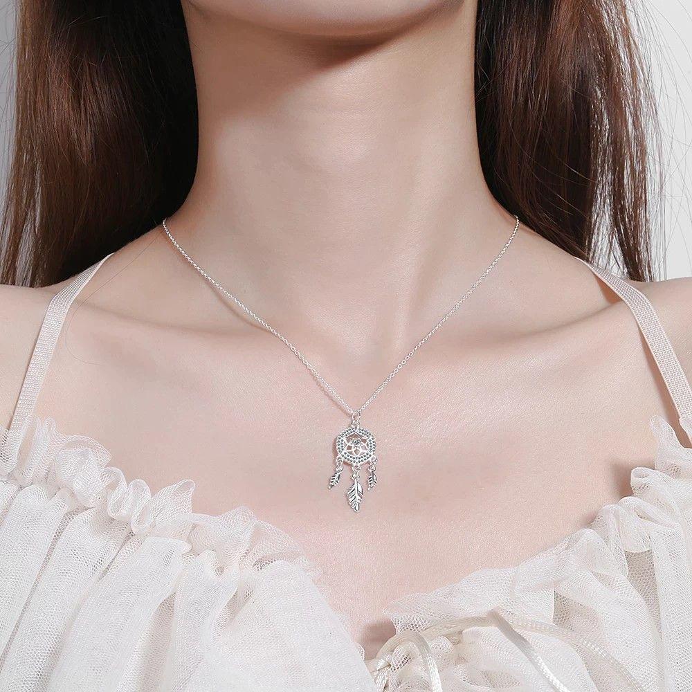 Collar Atrapa Sueño Circones Plateado-4