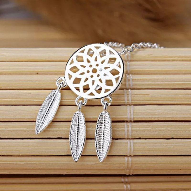 Collar Colgante Atrapa Sueños Baño Plata 925-2