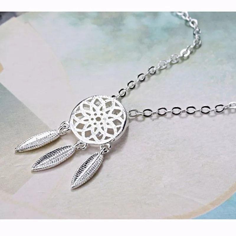 Collar Colgante Atrapa Sueños Baño Plata 925-4