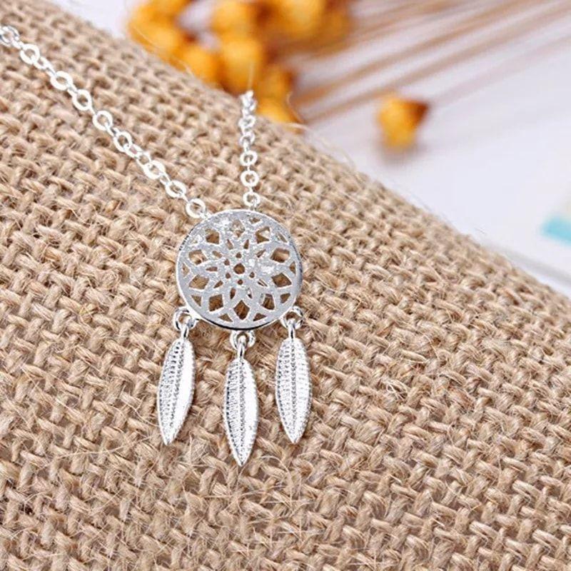 Collar Colgante Atrapa Sueños Baño Plata 925-5