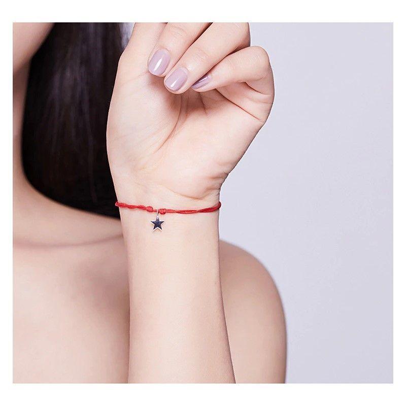 Pulsera Plata 925 Hilo Rojo Pez de la Suerte-2