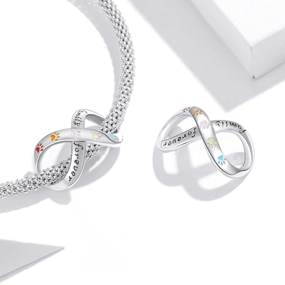 Charm Dije Plata 925 Infinito Mascota Family-3