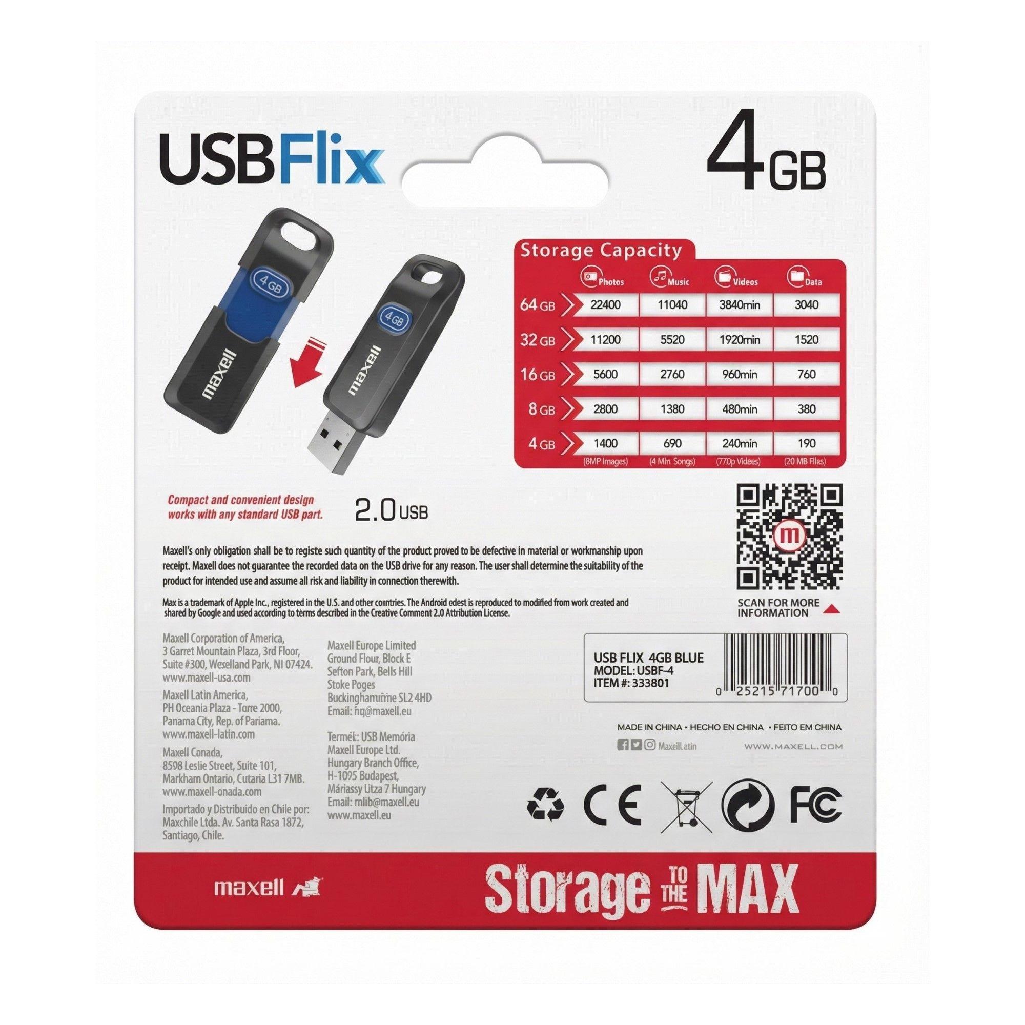 Pendrive Maxell USB FLIX 4GB 2.0-2