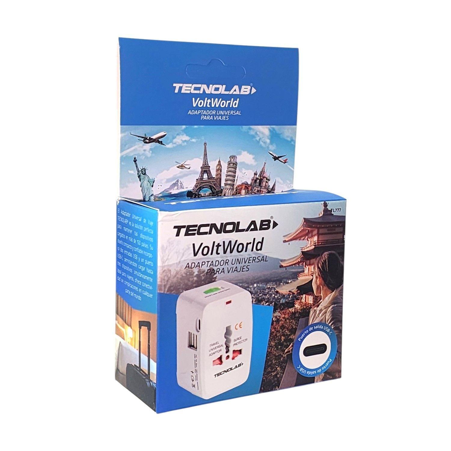 Adaptador Enchufe Universal Viaje VoltWorld TL777 Tecnolab-6
