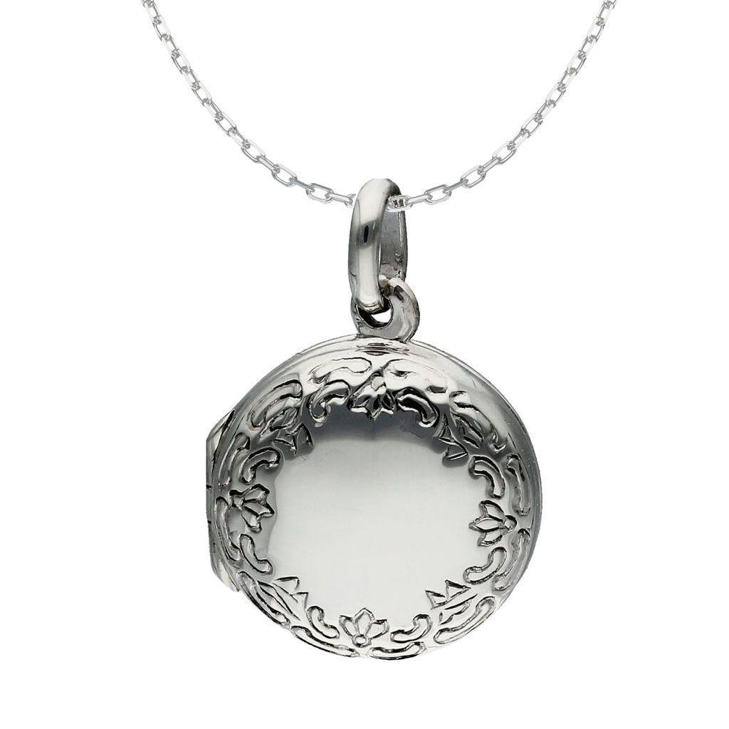 Collar Relicario Plata 925 Circular-0