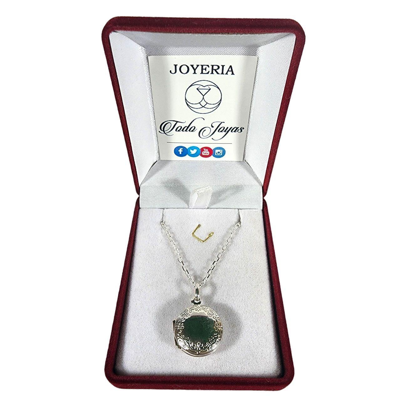 Collar Relicario Plata 925 Circular-1