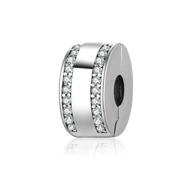 Charm Dije Plata 925 Clip Circones -0