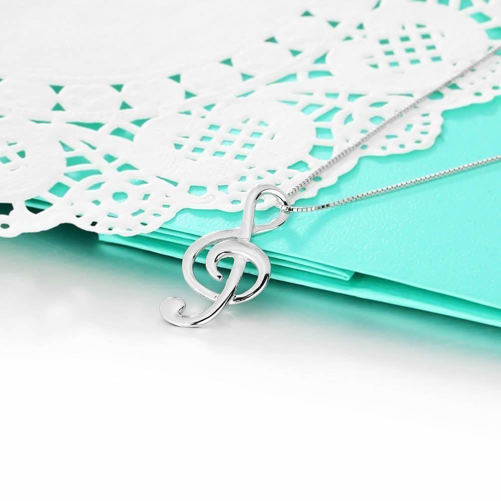 Collar Colgante Nota Musical Plata Fina 925-3