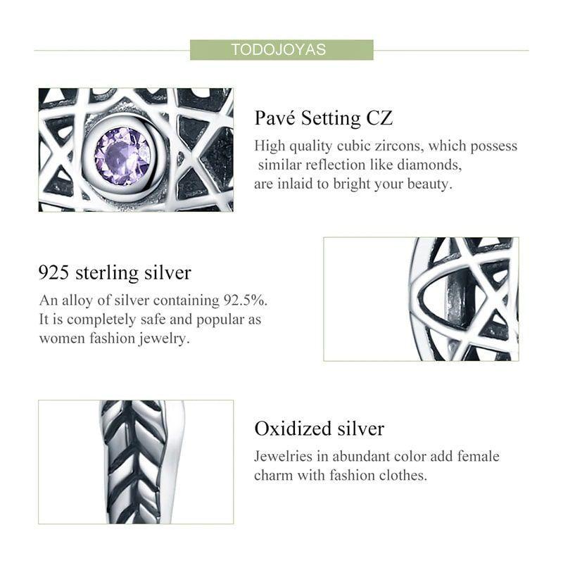 Charm Dije Plata 925 Atrapa Sueños Circular -4