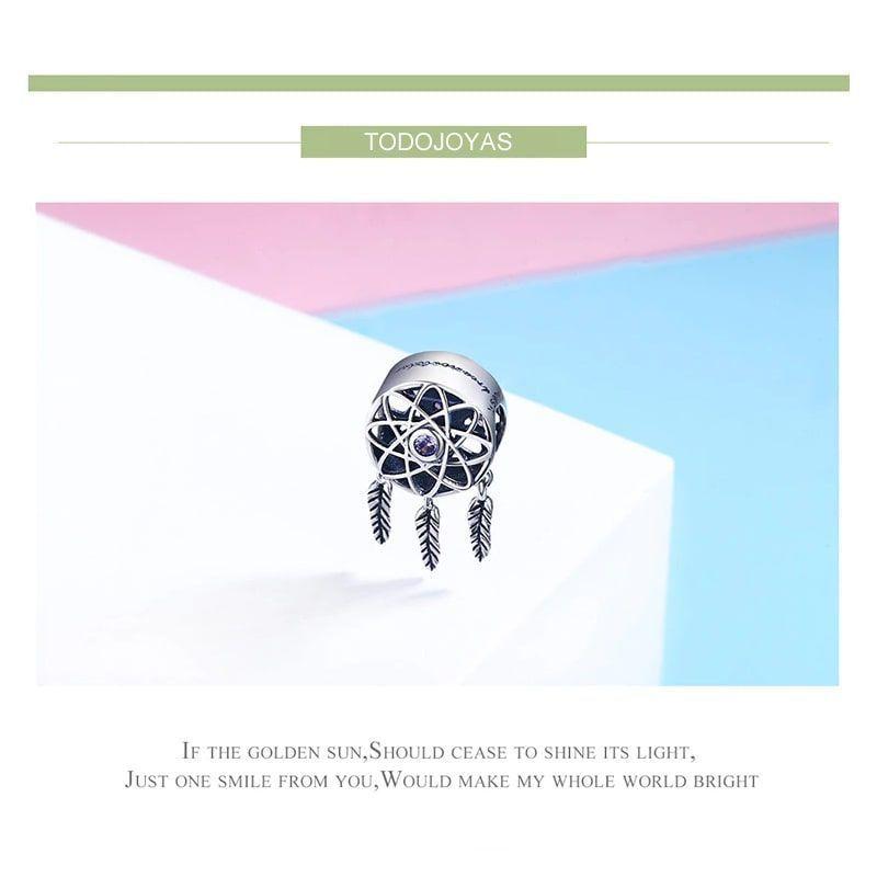 Charm Dije Plata 925 Atrapa Sueños Circular -5