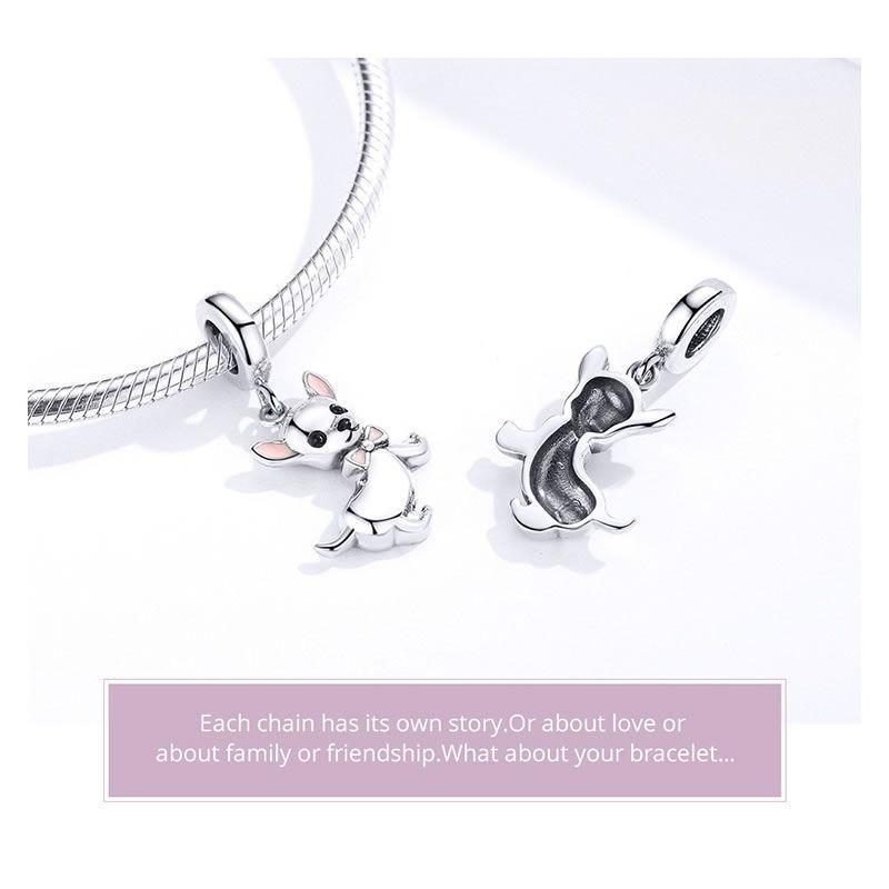 Charm Dije Plata 925 Perro Chihuahua-2
