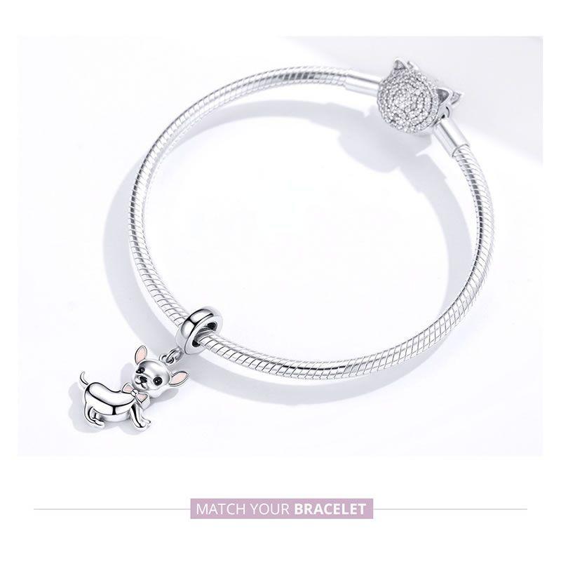 Charm Dije Plata 925 Perro Chihuahua-3