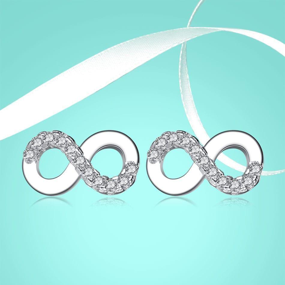 Aros de Infinito con Circones Plata 925-2