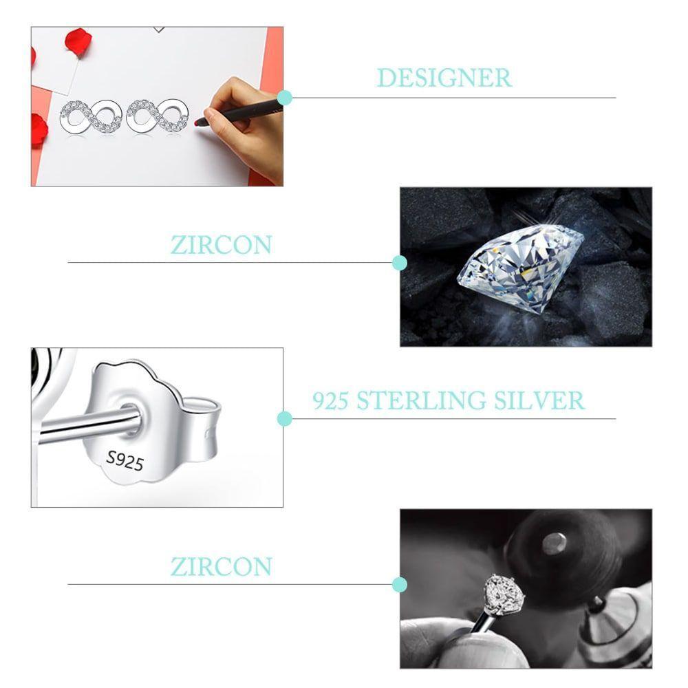 Aros de Infinito con Circones Plata 925-4