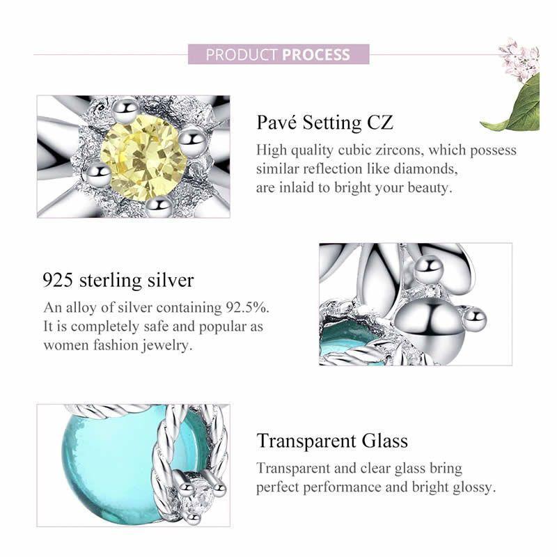 Charm Dije Plata 925 Flor Luciernaga-4