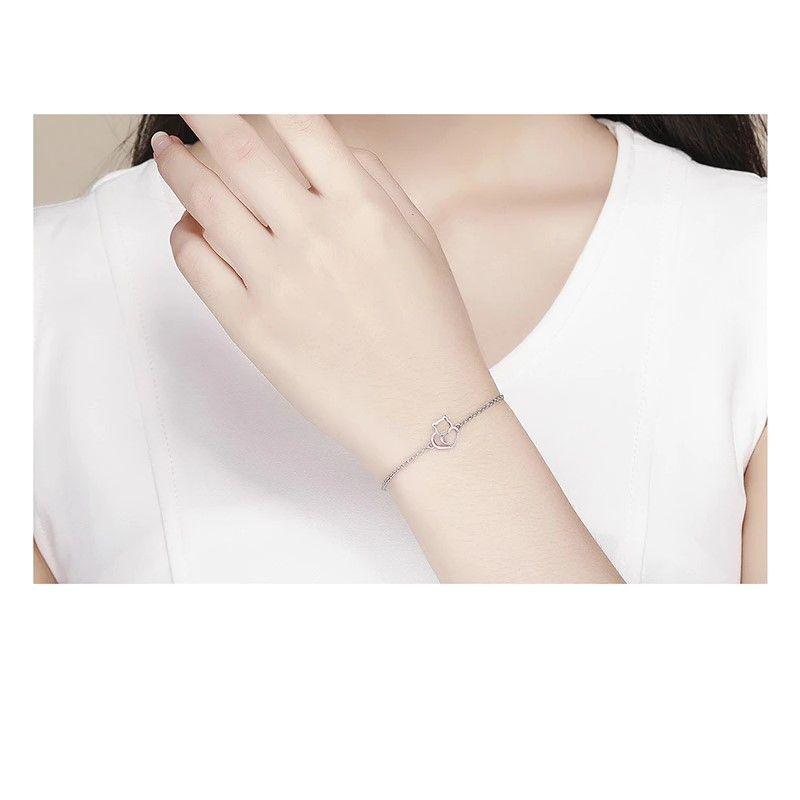 Pulsera Plata 925 Gato Plateado-3