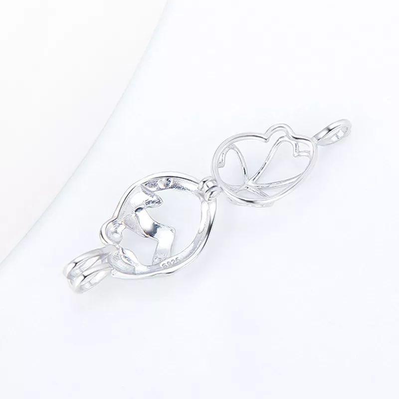 Collar Plata 925 Ovalo Mama Hijo Perla-4