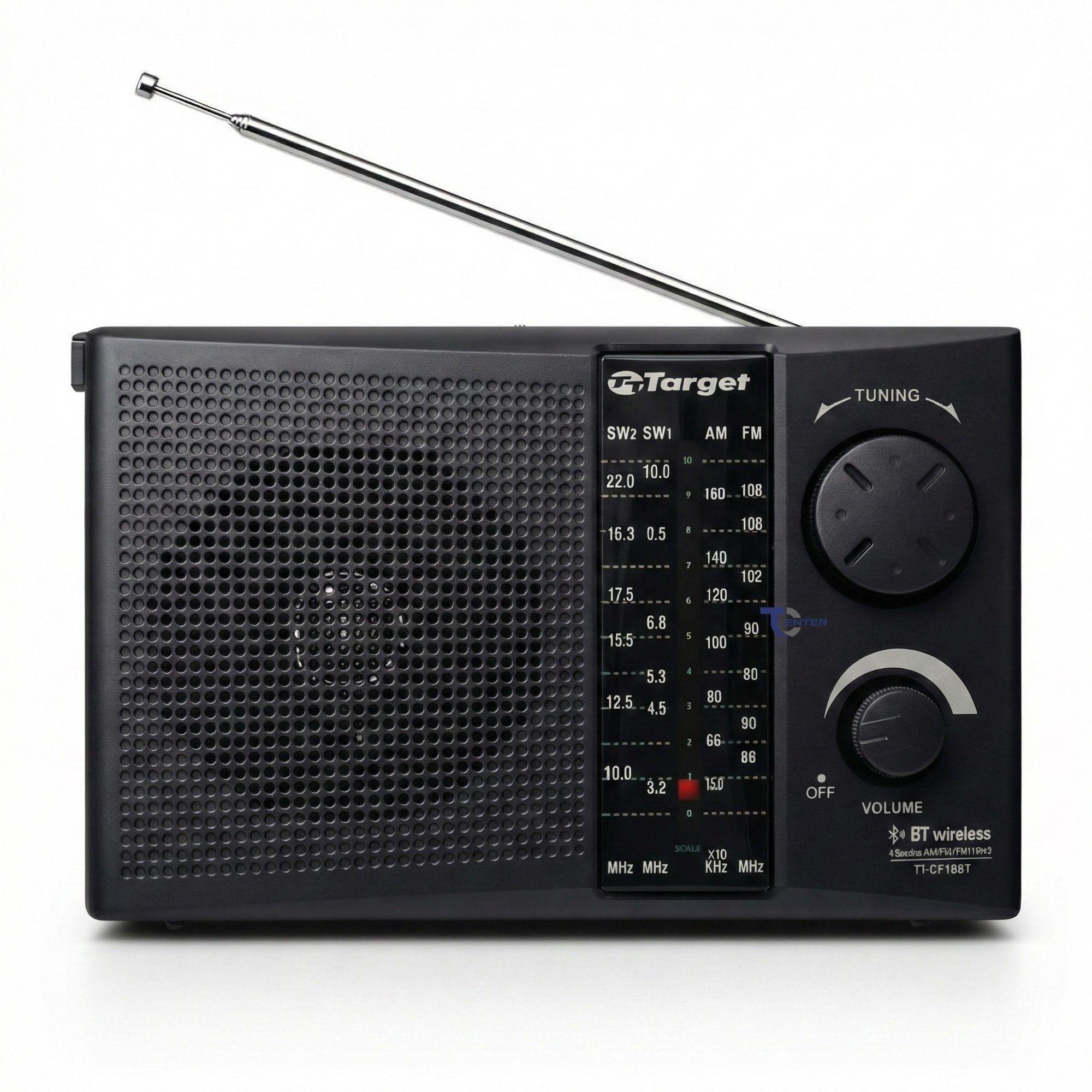 Radio Portátil BT Target TT-CF18BT 4 Bandas USB SD Recargable-0