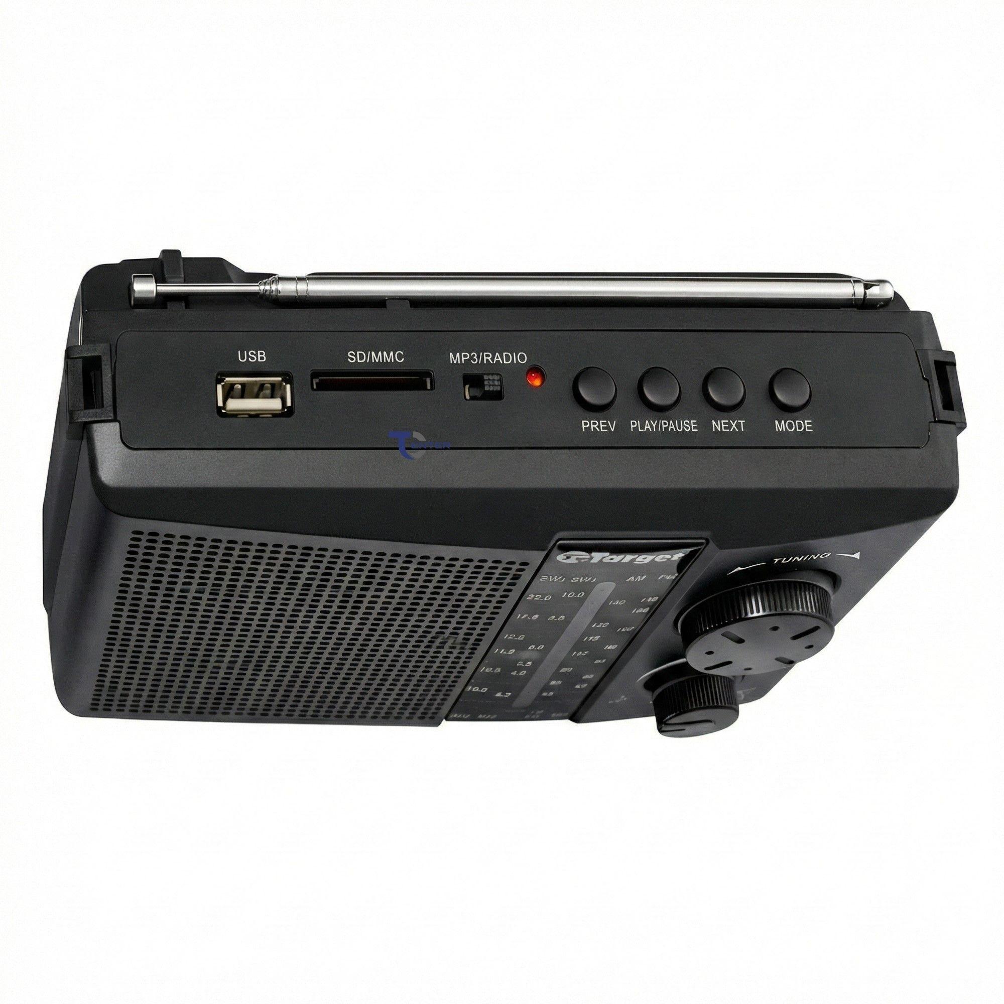 Radio Portátil BT Target TT-CF18BT 4 Bandas USB SD Recargable-1