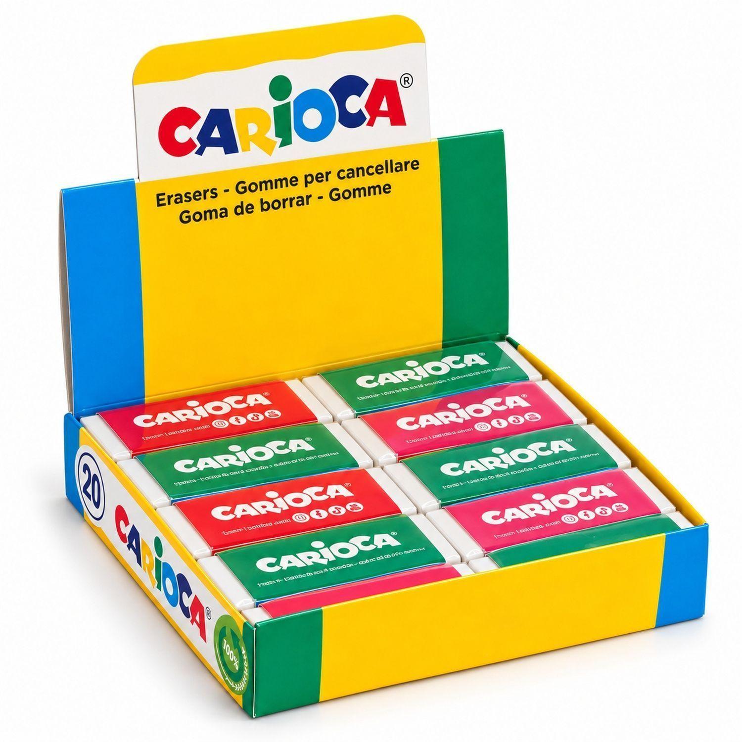 Expositor 20 Gomas de Borrar Rectangulares Carioca-1