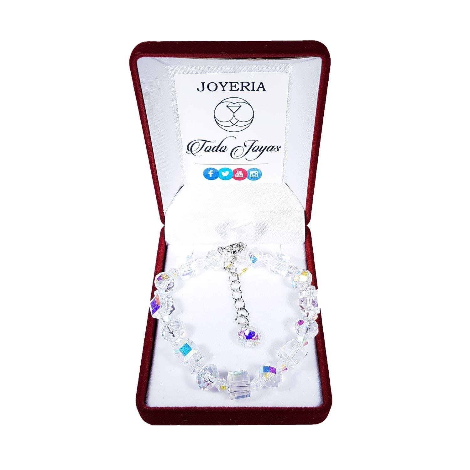 Pulsera Cristales AB Tornasol Ajustable-1