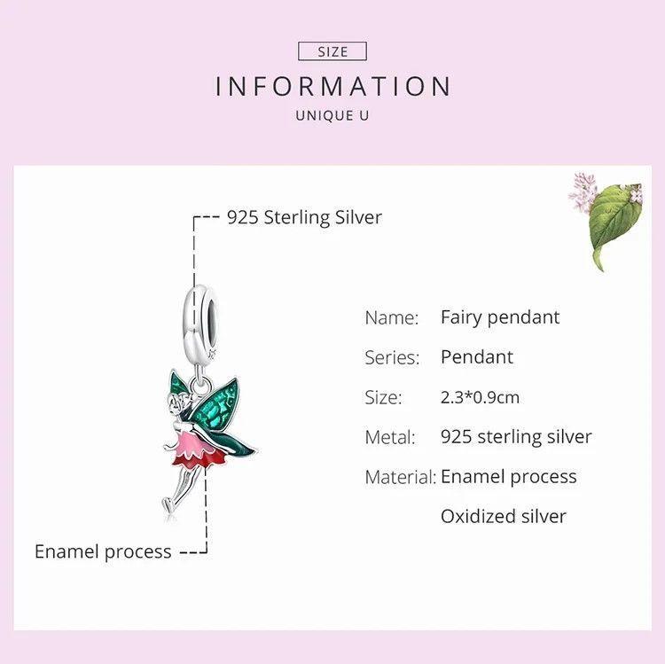 Charm Dije Plata Hada Elfo Colorida-5