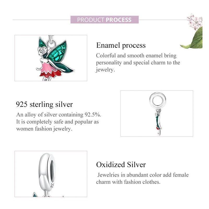 Charm Dije Plata Hada Elfo Colorida-6