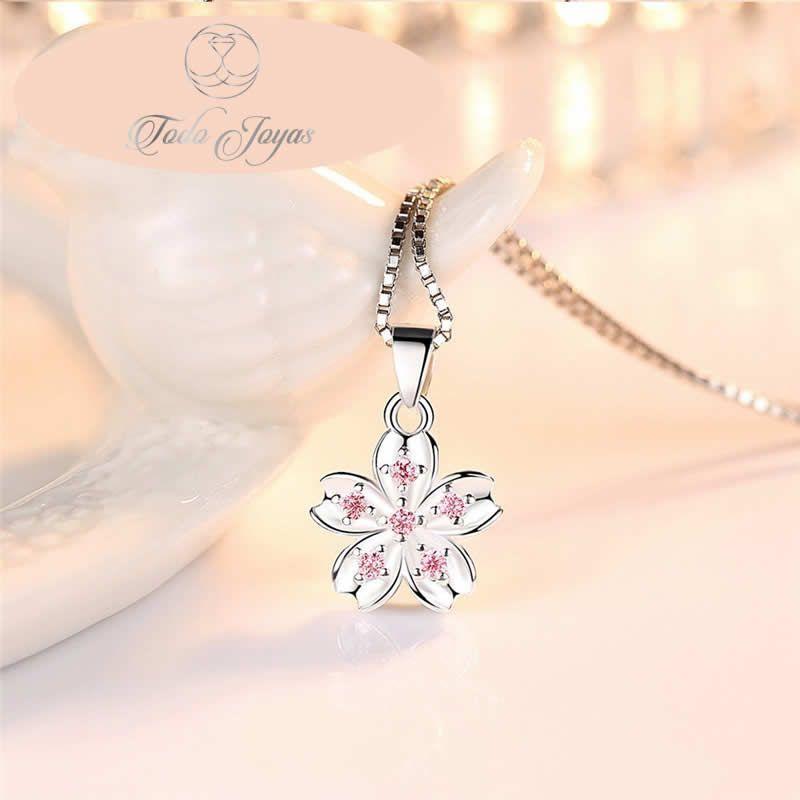 Collar Flor Rosada-2