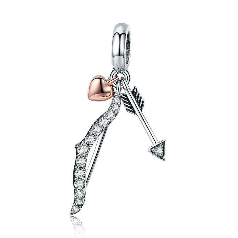Charm Dije Plata 925 Arco Y Flecha Cupido-0