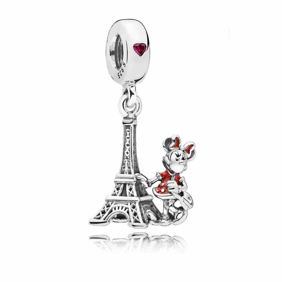 Charm Dije Plata 925 Torre Eiffel Ratoncita-0