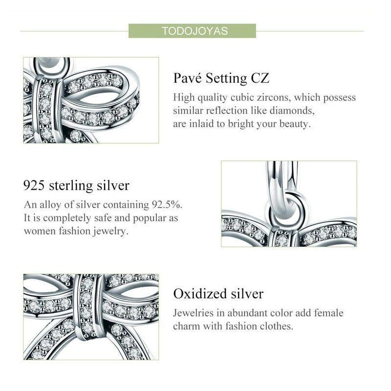 Charm Dije Plata 925 Cinta Regalo-5