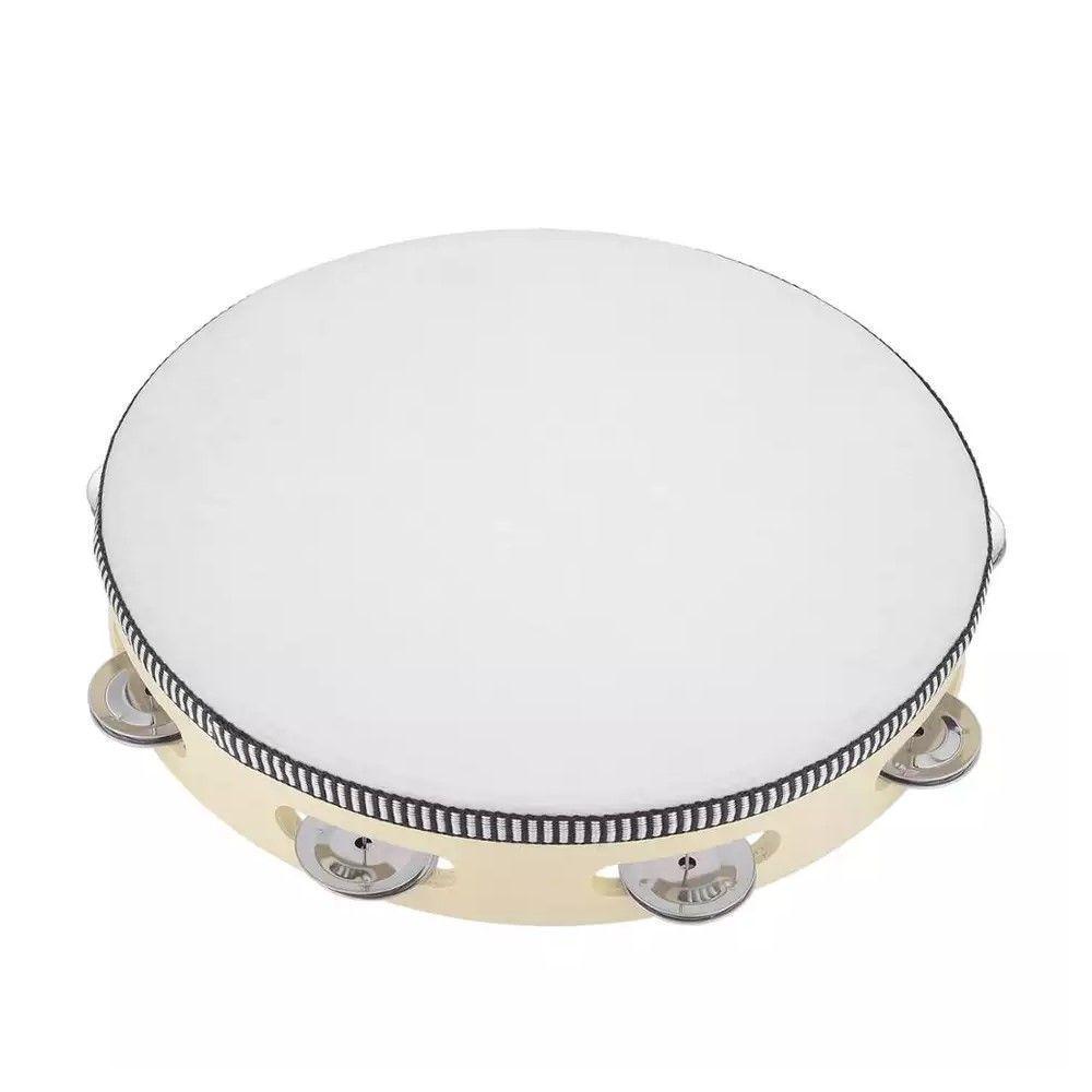 Pandero Madera Con Parche 10” Sonajas Metal-2