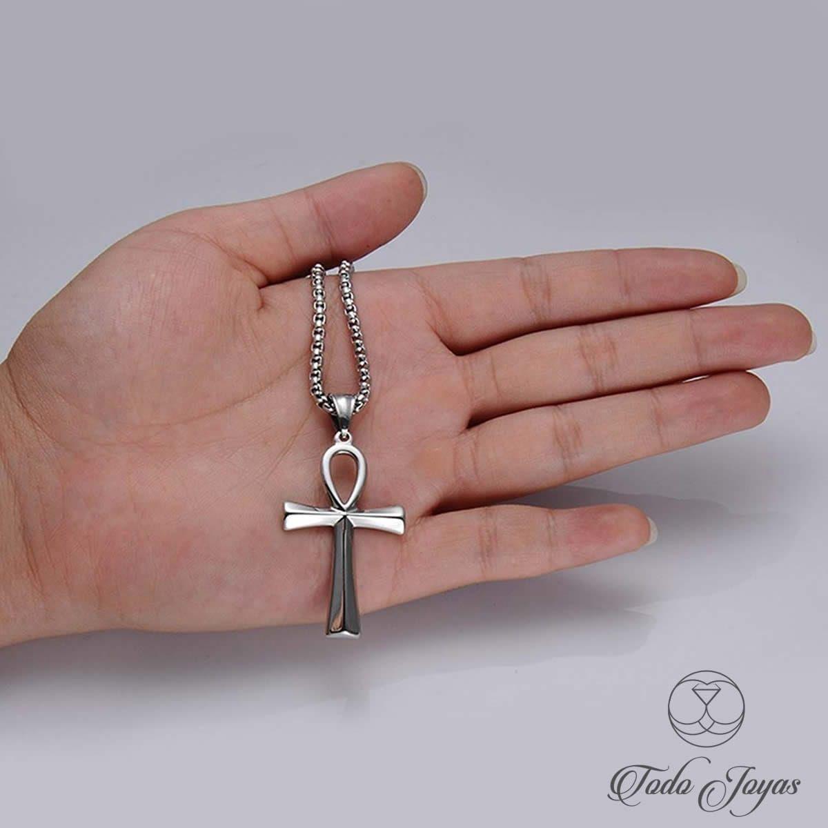 Cruz Egipcia Ankh Acero 316 L 50mm + Cadena 60cm -2
