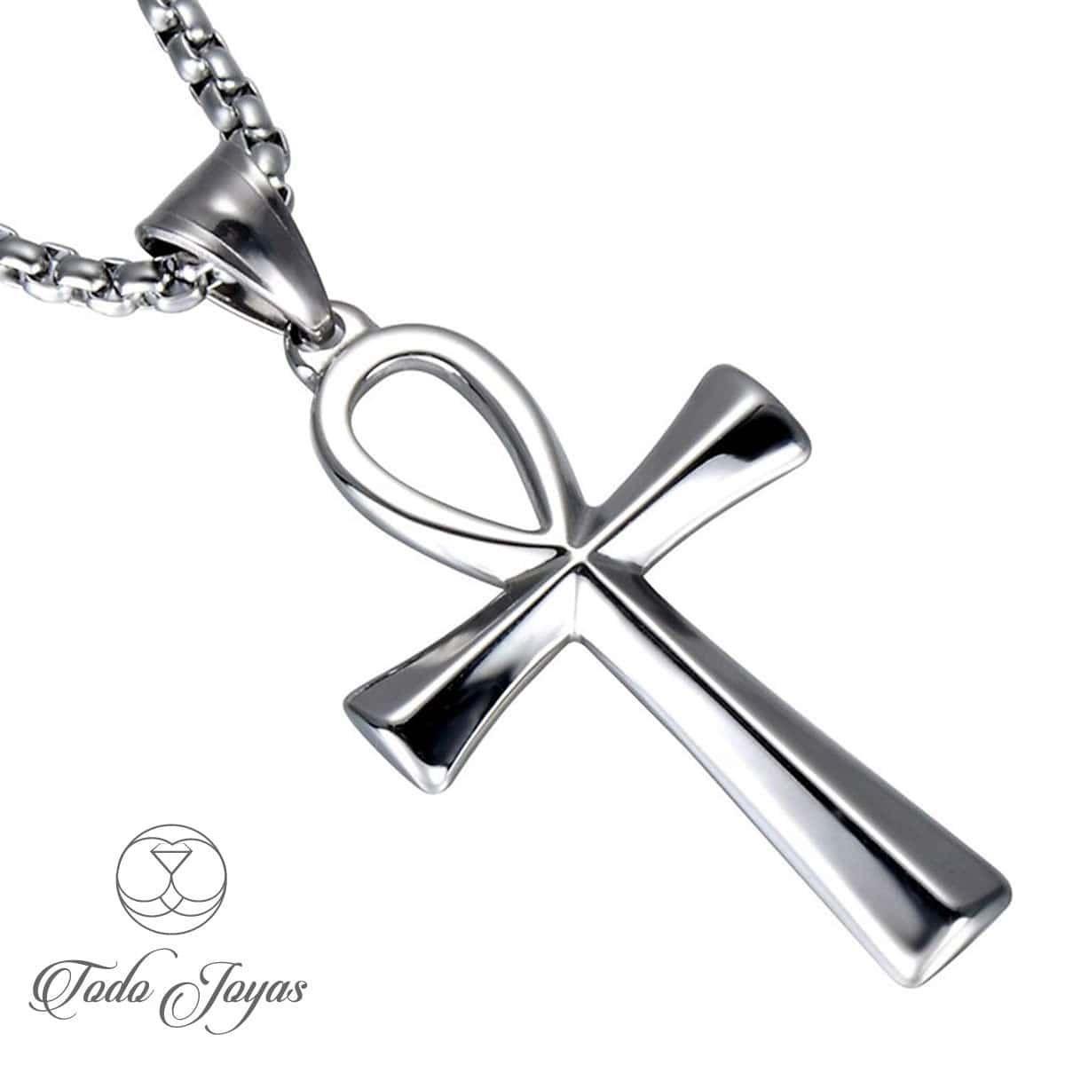 Cruz Egipcia Ankh Acero 316 L 50mm + Cadena 60cm -4