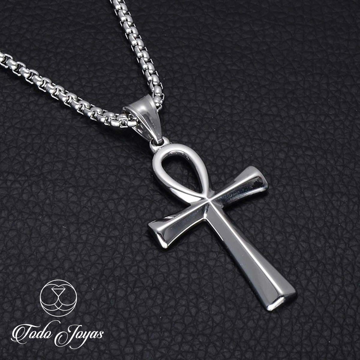 Cruz Egipcia Ankh Acero 316 L 50mm + Cadena 60cm -5