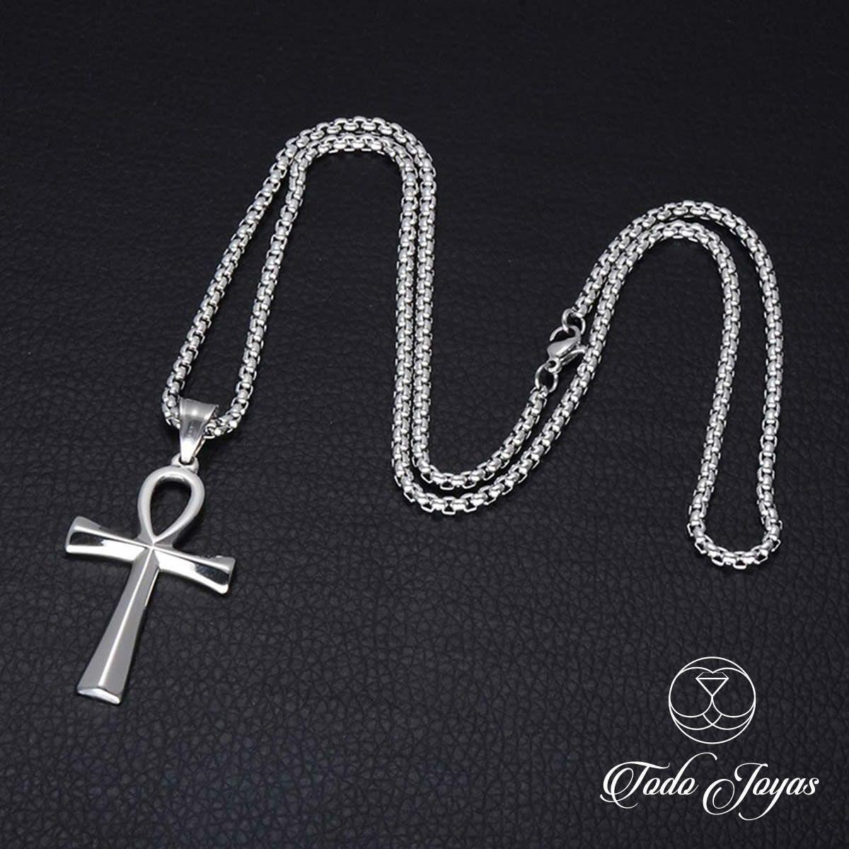 Cruz Egipcia Ankh Acero 316 L 50mm + Cadena 60cm -6