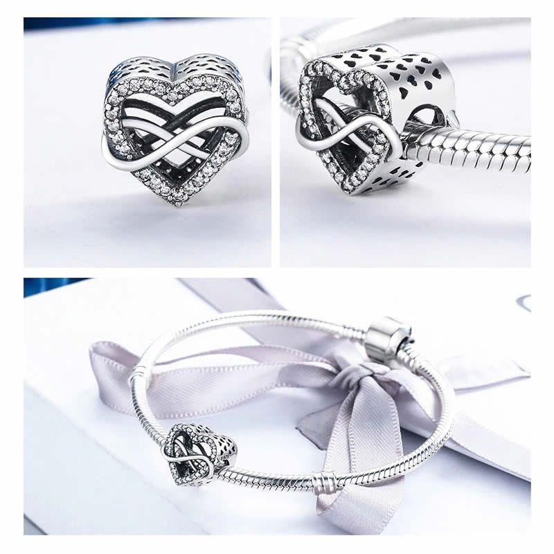 Charm Dije Plata 925 Infinito Corazon-2