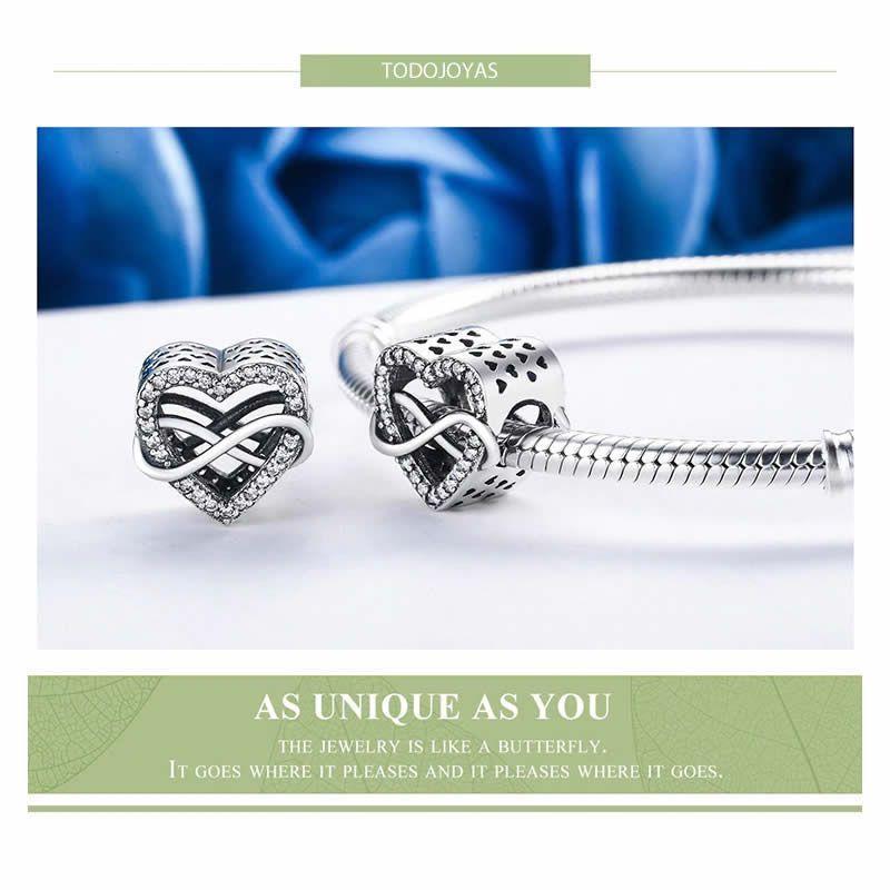 Charm Dije Plata 925 Infinito Corazon-3