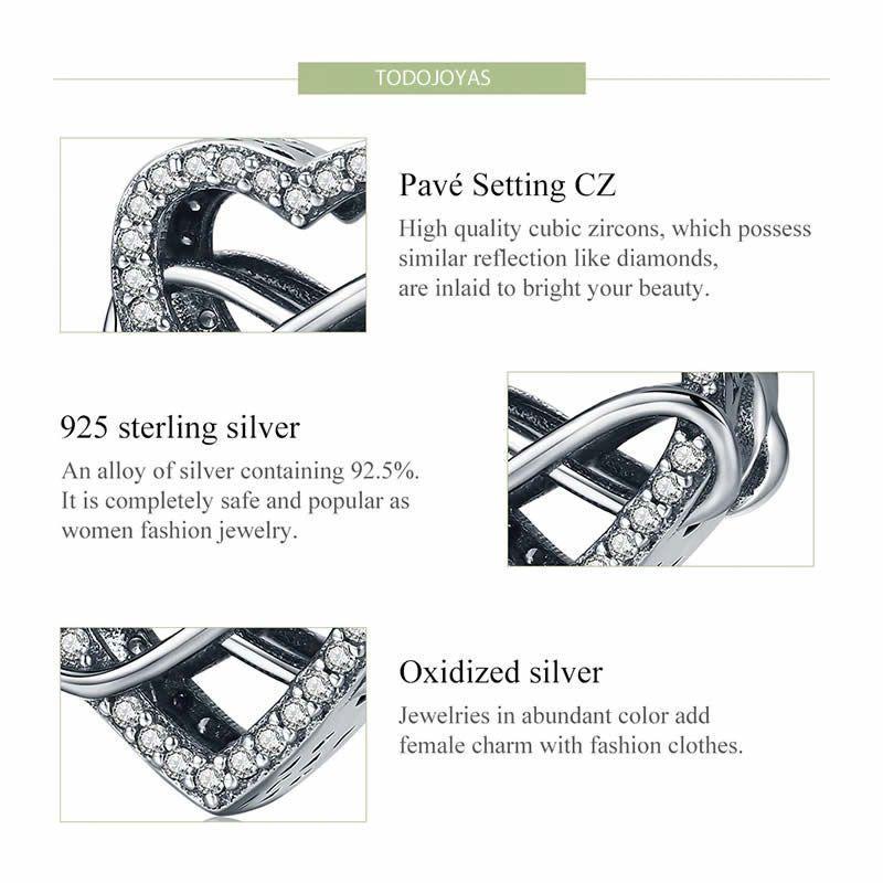 Charm Dije Plata 925 Infinito Corazon-4