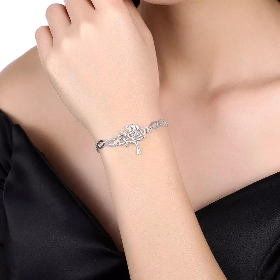Pulsera Arbol de la Vida Plateado-2
