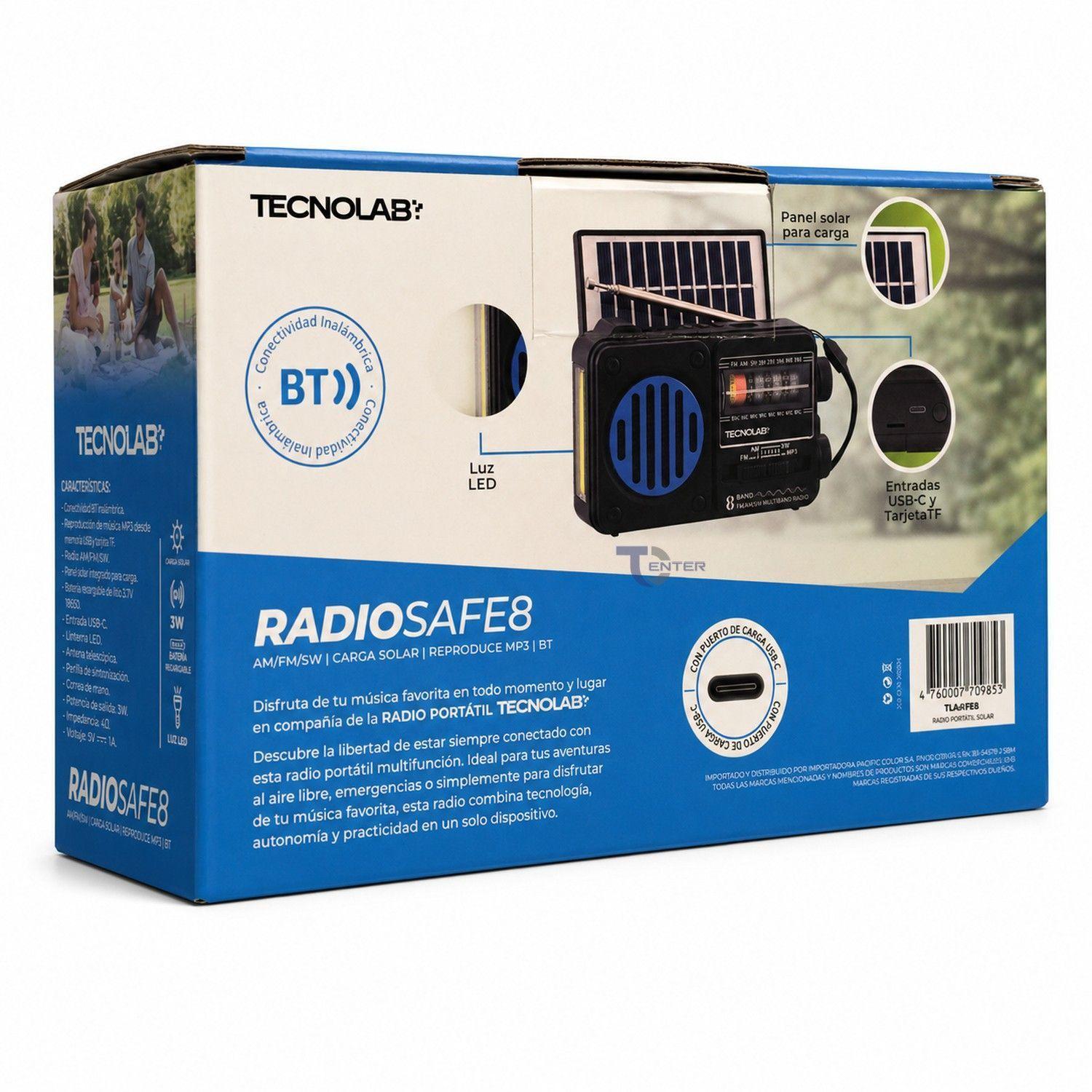 Radio Solar Bluetooth 8 Bandas Tecnolab TL847BL-7
