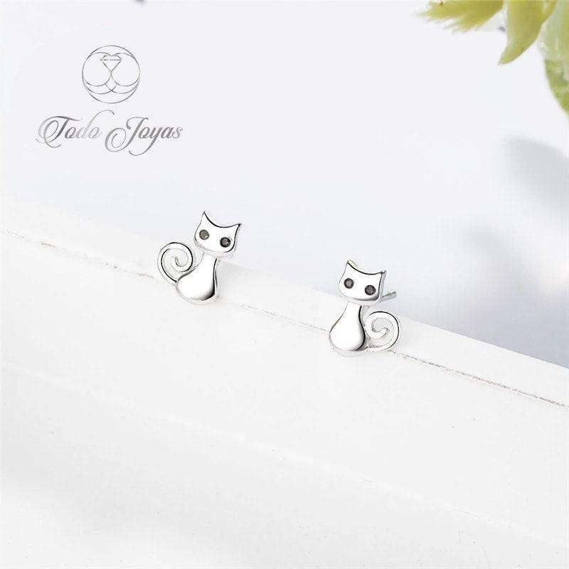 Aros de Gatitos Plateado-2