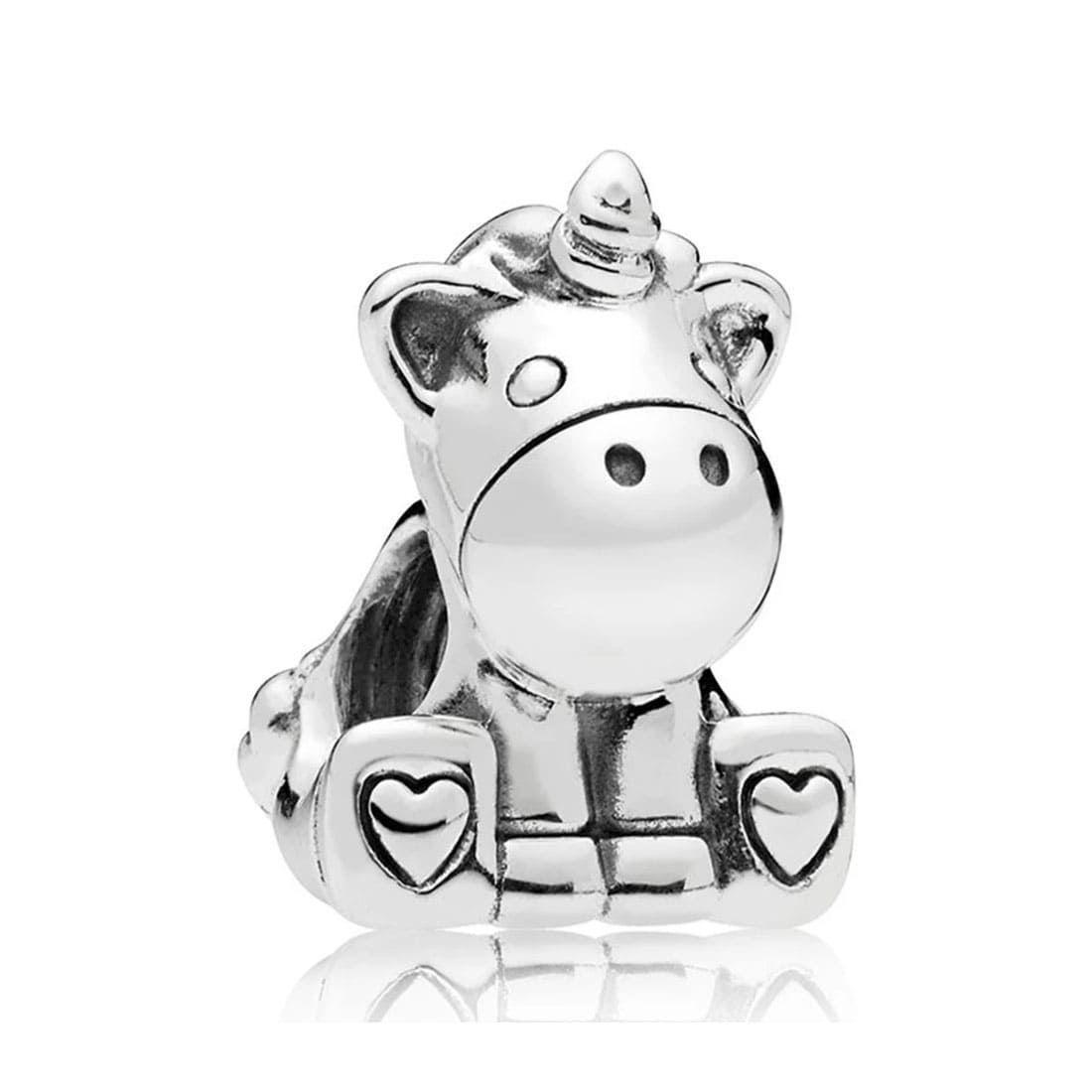 Charm Dije Plata 925 Dulce Unicornio -0