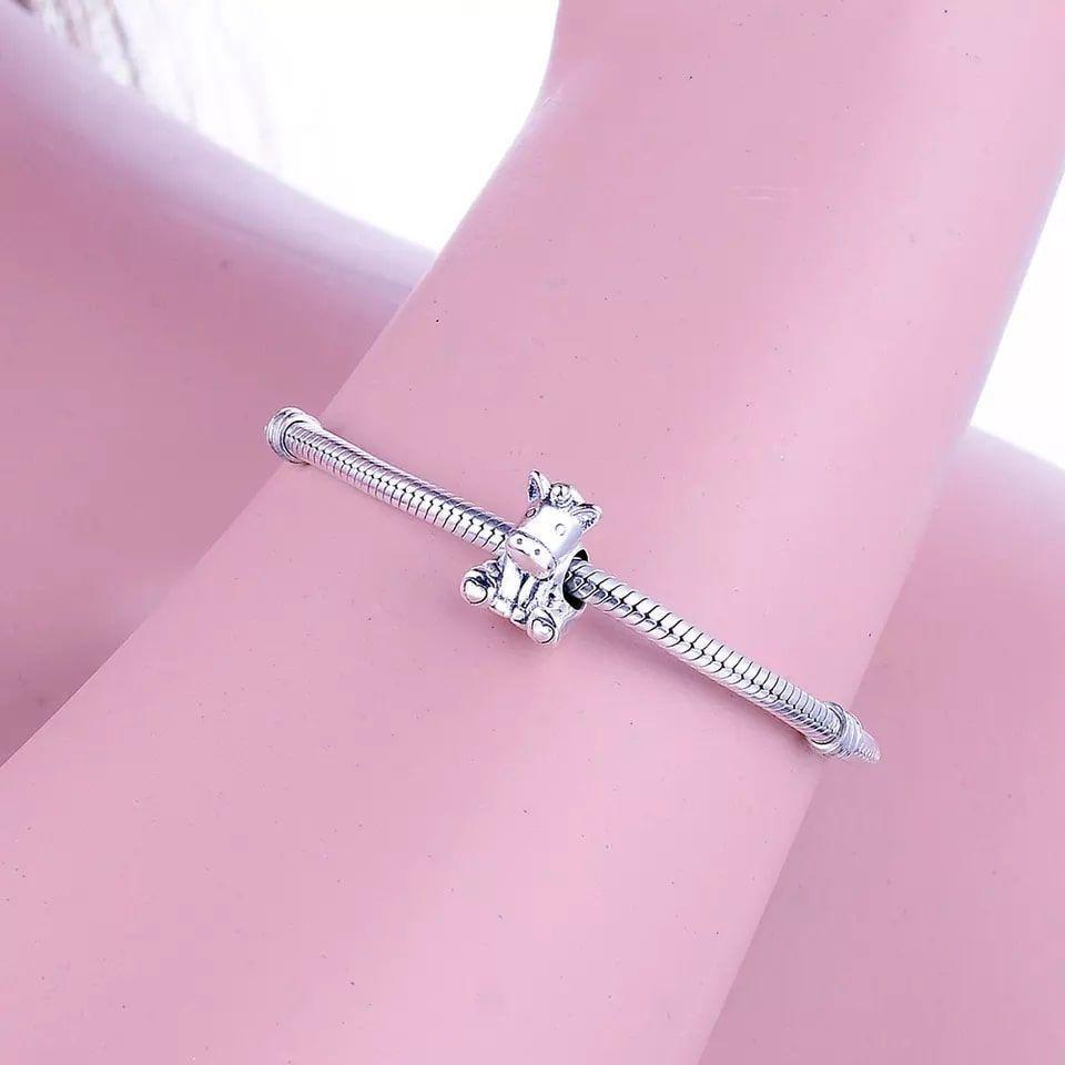 Charm Dije Plata 925 Dulce Unicornio -3