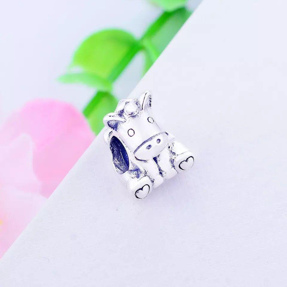Charm Dije Plata 925 Dulce Unicornio -4